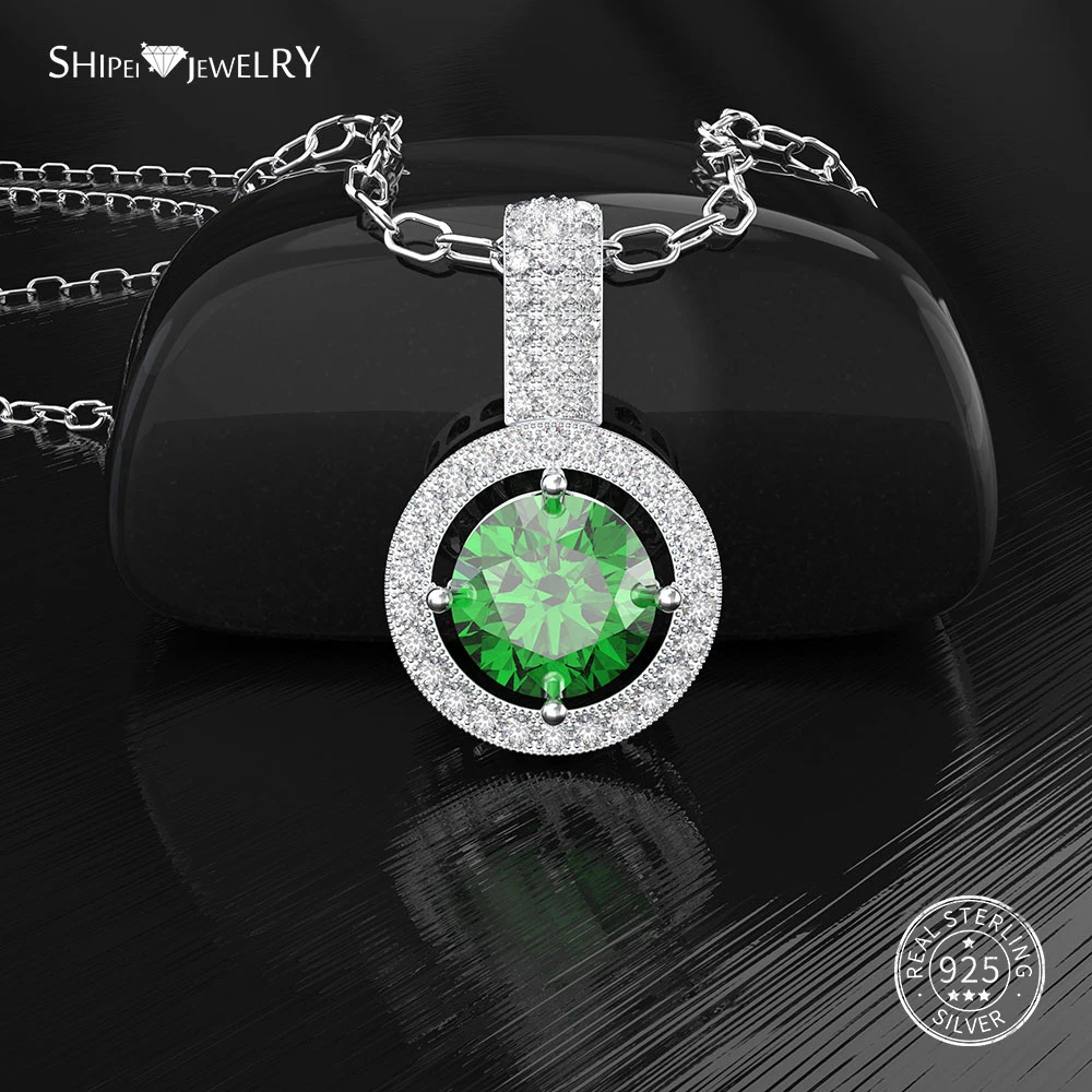 Женское Ожерелье с круглой подвеской Shipei ювелирное изделие из 100% стерлингового