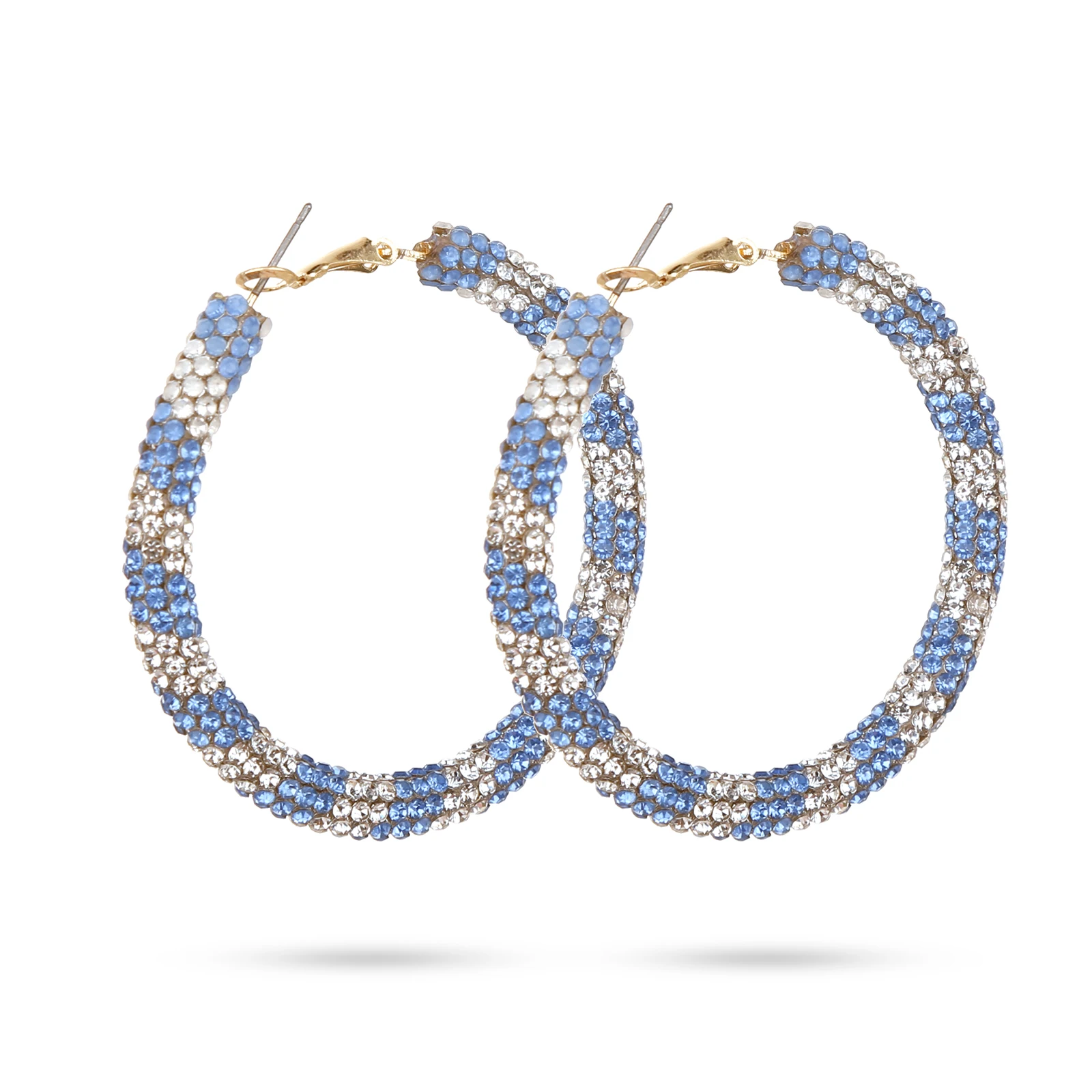 Женские серьги-стразы WGOUD Блестящие модные серьги-кольца радужные однотонные