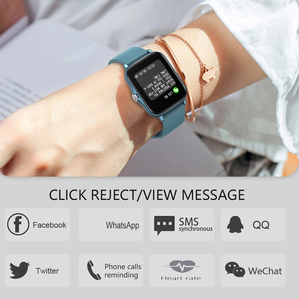 2021 Y20 P8 Plus F1 Smart Watch Men Rotate Button IP67 Smartwatch 1.7 Inch HD Screen Sports Women 24H Heart Rate Cloc | Электроника