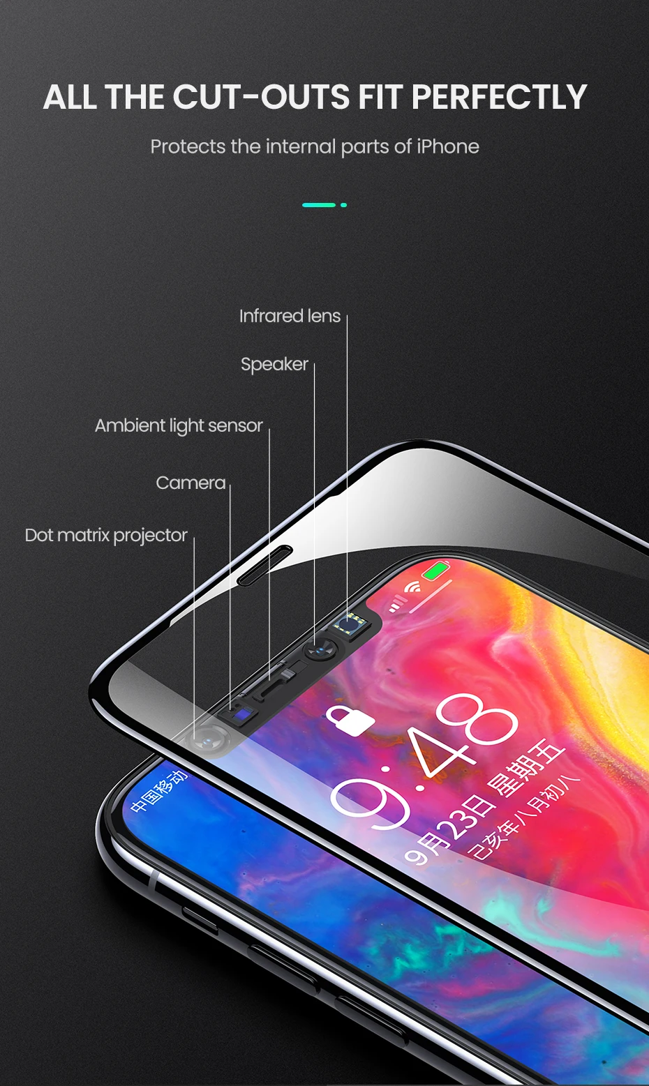 Ugreen Защитное стекло для iPhone 11 Pro Max Новая защита экрана HD прозрачное стекло с полным покрытием на iPhone 11 Pro Max стекло
