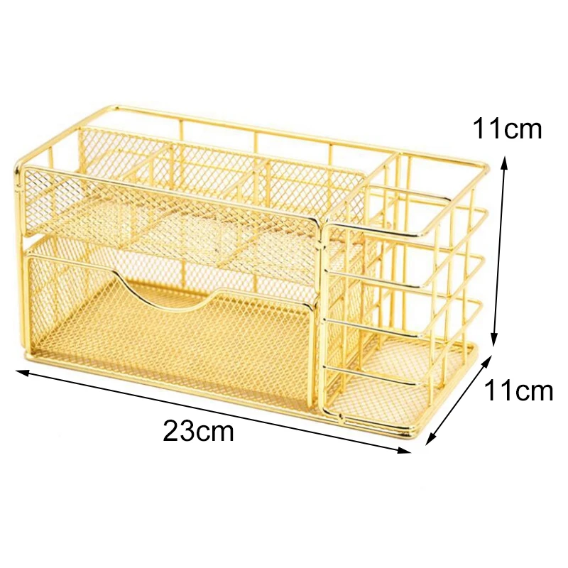 

Iron Storage Basket Desktop Snack Fruit Storage Basket Cosmetic Mask Books Storage Box Household Sundries Storage