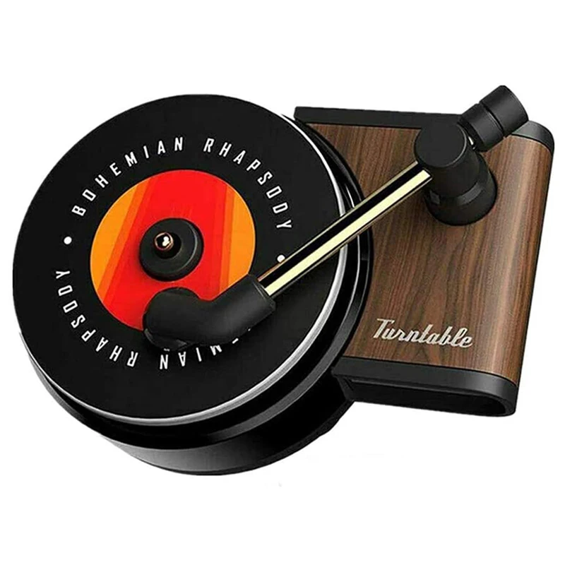 Car Air Diffusers Freshener Record Player Car Decor Car Perfume Phonograph Auto Air Vent Essential Oil Clip Interior Accessories
