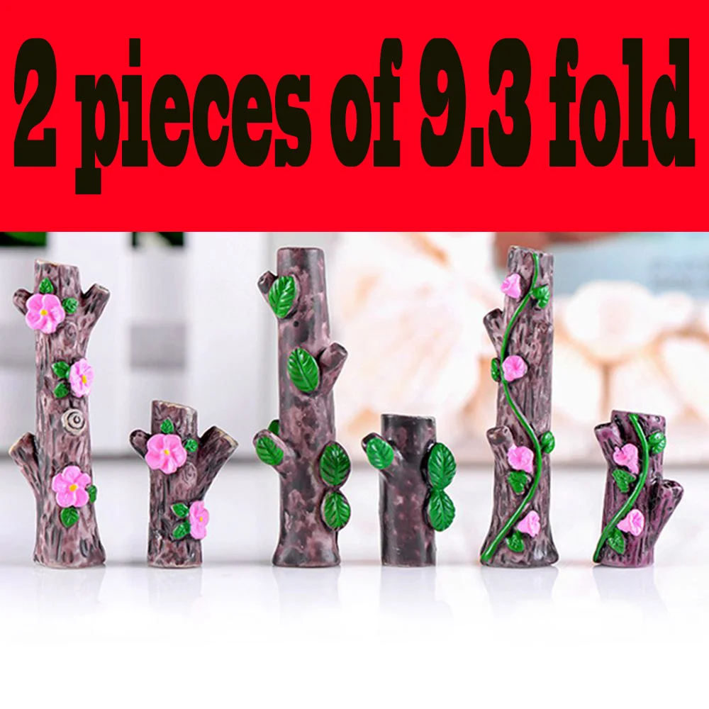 4 шт./компл. креативные милые цветы листья дерево пень бонсай микро ландшафт мха