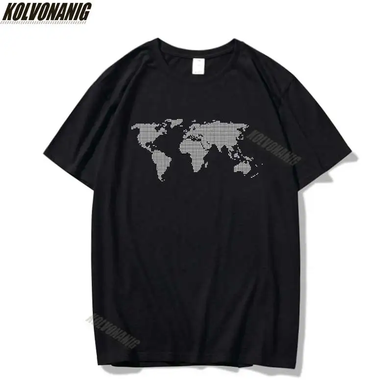 

World Map Funny Graphic Printed T Shirt Cotton Short Sleeve Summer Fashion New Brand Men’s T-Shirt Boy Casual Tops Tee Homme