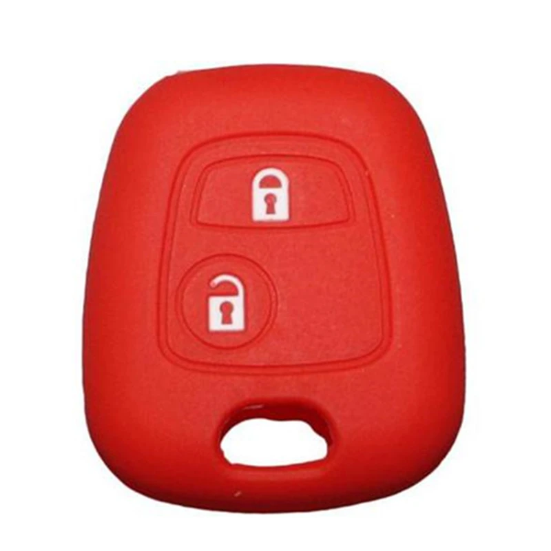 2 шт./лот Цветной силиконовый чехол для ключей 206 307 207 черный синий защита