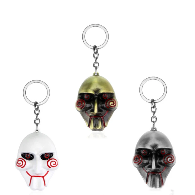 

Horror Movie Saw Mask Key Chain Alloy Keychain Accessories Pendant Key Ring Charms Keychains for Ladies