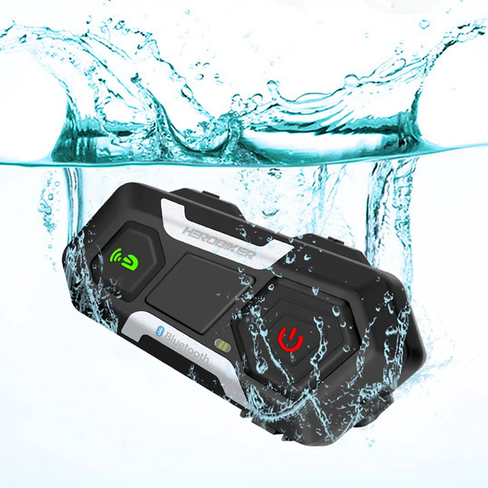 HEROBIKER Motorcycle Helmet Intercom Waterproof Wireless Bluetooth Headset Interphone For 4 Rides 1200M | Автомобили и мотоциклы