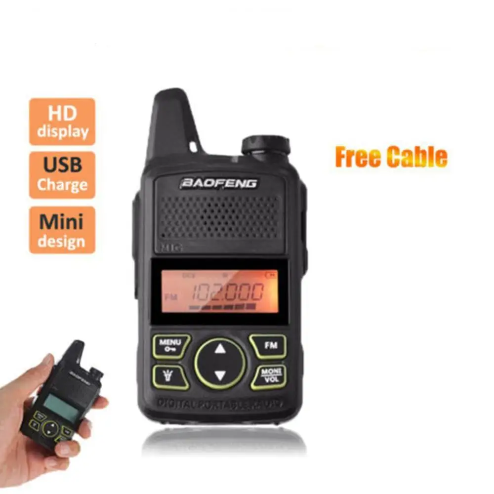 Компактная портативная рация BF T1 Портативное двухстороннее радио портативное с