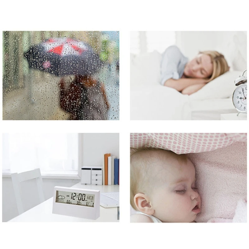 

Digital Wall Clock Electronic Alarm/Temperature/Humidity Bedroom Home Decor Dropshipping