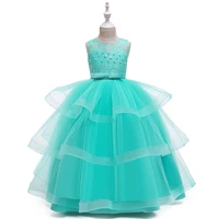 new kids princess dress for girls flower appliques ball gown baby kids clothes elegant party wedding costumes children clothing