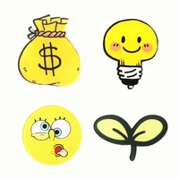 cartoon acrylic brooch anime purse light bulb sapling lapel pins for backpacks women badges jewelry gift shirt accessories