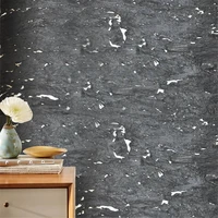 MYWIND Dark Black-Silver Wallpapers Luxury 100 Natural Material Safety Innocuity 3D Wallpaper In Roll Home Noble Decor