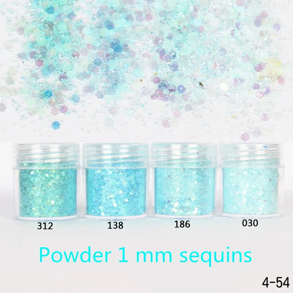 

10ml/bottle Blue Series Charm Pigment Nail Art Sequins Holographic Nails Accessories Nailart Powder Glitter Chameleon Effect
