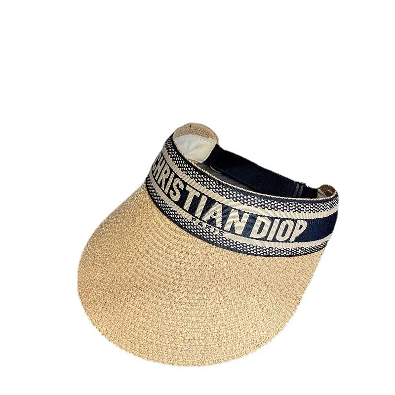 

2021 spring and summer new Korean version of the empty top hat net red sunshade straw hat beach sunscreen duck tongue sun hat