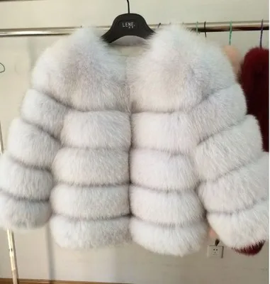 2019 новое зимнее пальто импортный лисий мех короткая куртка вся кожа имитация