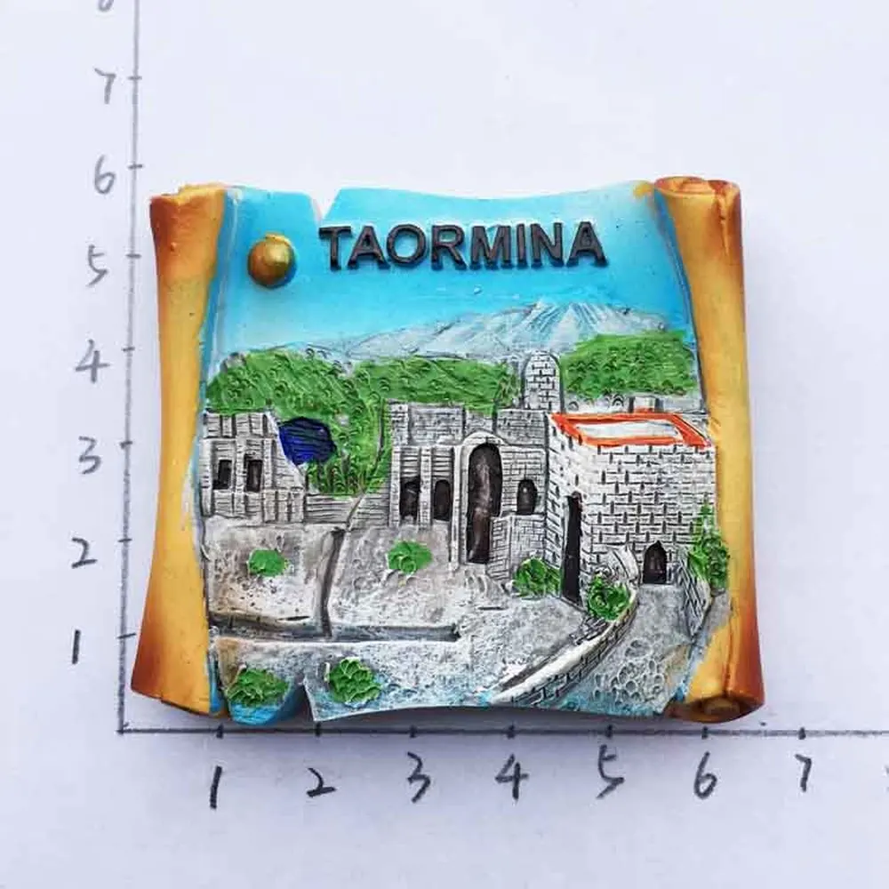 

BABELEMI Italy Fridge Magnets Creative 3D Sicily Taormina Refrigerator Magnetic Sticker Home Decoration Travel Souvenirs