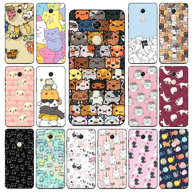 

Funny Cartoon Cat Phone Case for Redmi Note 8 7 9 4 6 pro max T X 5A 3 10 lite pro