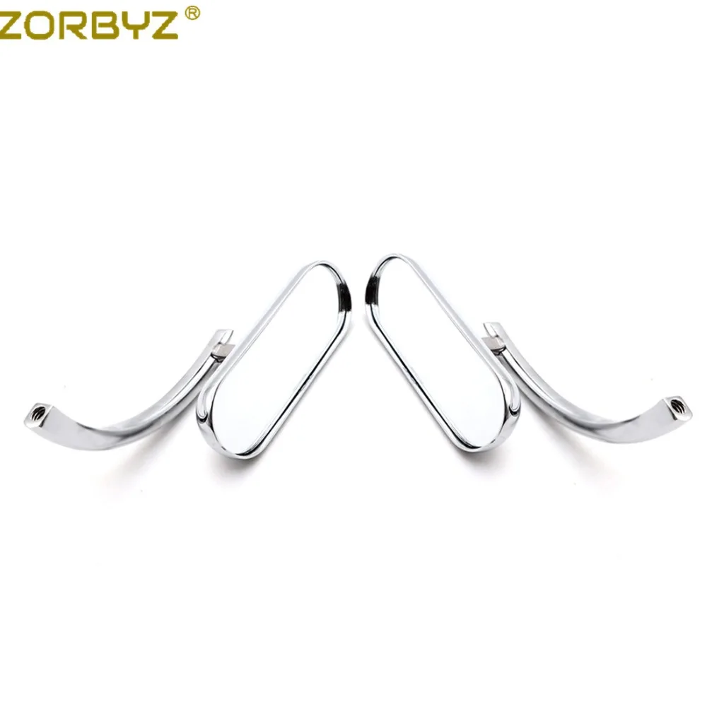ZORBYZ 1 пара мотоцикл хром мини овальные боковые зеркала для Harley Dyna Softail Sportster Touring