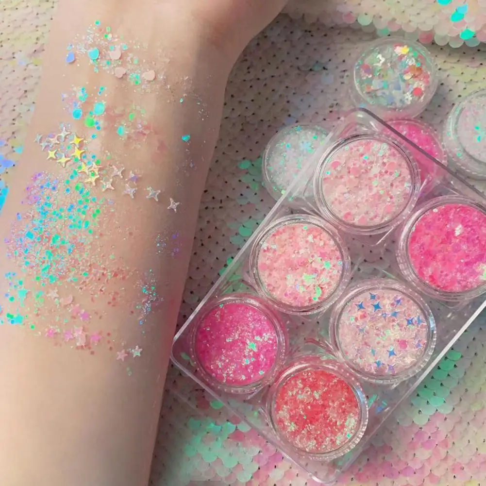 Новинка 6 коробок с палочкой для теней век гелевый крем блестками блестящий