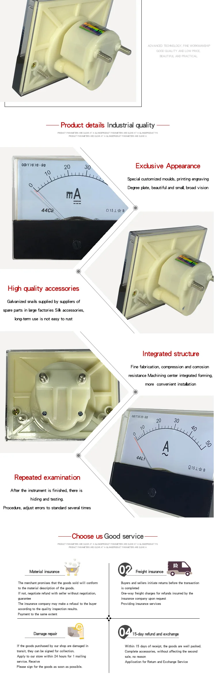 44c2 milliammeter 100mA microammeter 50ua постоянного тока Амперметр 200mA указатель счетчика 100ua 80x100