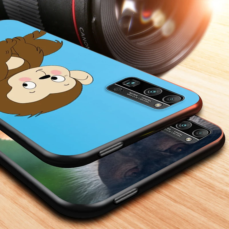 

Cute Monkey and Mom for Honor V30 30 30S 30i View 20 20S 20i 20E V20 Lite Pro Plus Black Phone Case