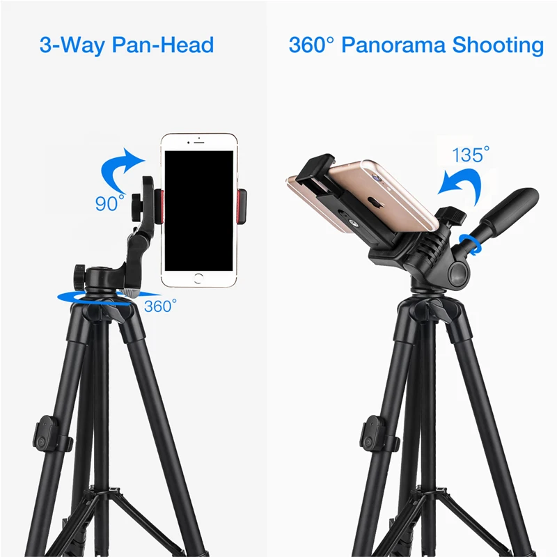 na3560 phone tripod 55in professional video recording camera photography stand for xiaomi huawei iphone gopro with selfie remote free global shipping