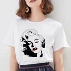 Новинка Harajuku Женская футболка Мэрилин Монро изображение футболка Модная и удобная женская одежда футболка с короткими рукавами