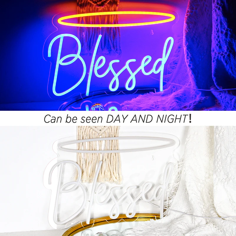 Wanxing благородная синяя неоновая вывеска на стену с питанием от USB светильник