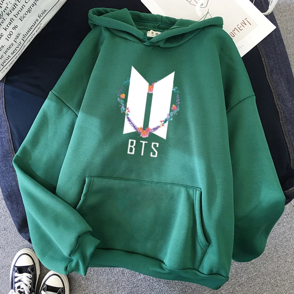 

Hoodies Women Thicker Plus Velvet Warm Soft Letter Printed Simple All-match Pockets Leisure Pullovers Womens Trendy Sweatshirts