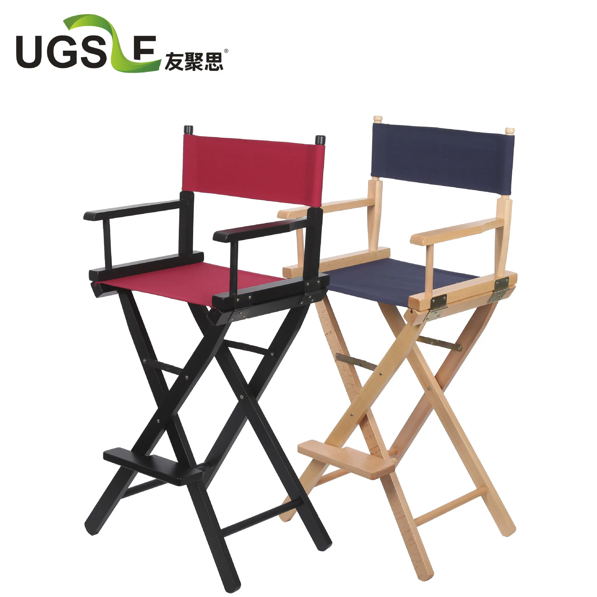 Стул для руководителя по высоте бара натуральная/черная рама с каванами садовая