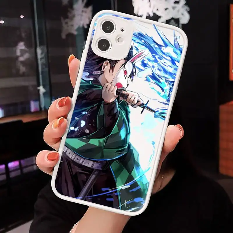

Kamado Nezuko Kimetsu no Yaiba Demon Slayer Phone Cases matte transparent For iphone 7 8 11 12 plus mini x xs xr pro max cover