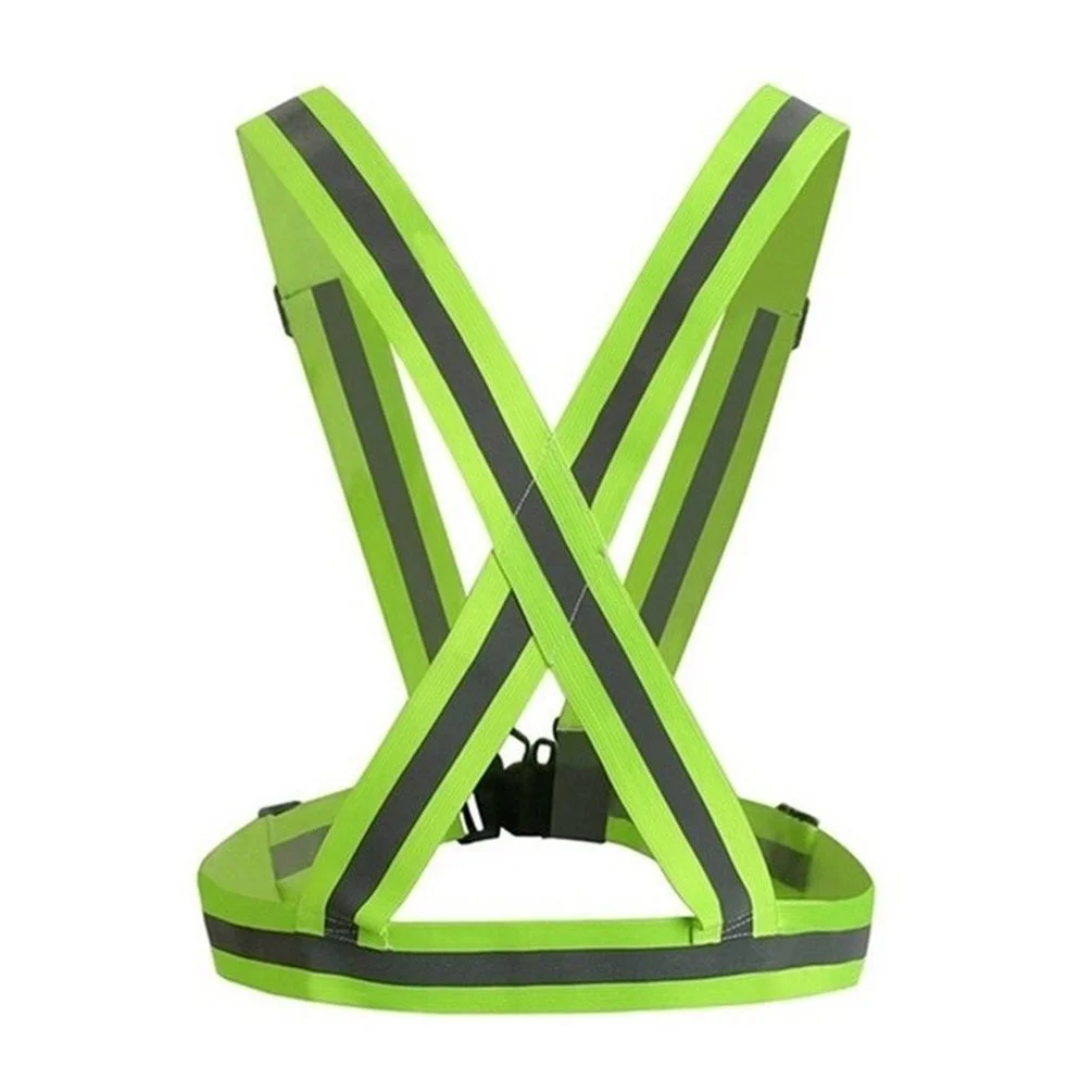 

1pcs Safety Adjustable Safety Reflective Visibility Strips Striped Vest Jacket Highlight For Night Riding Motorcycle Sports