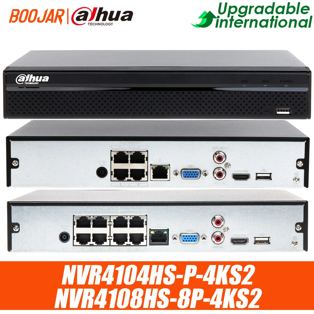 Dahua NVR4104HS-P-4KS2 4CH с 4 POE NVR4108HS-8P-4KS2 8ch 8POE портами разрешение 8MP H.265 4K сетевой