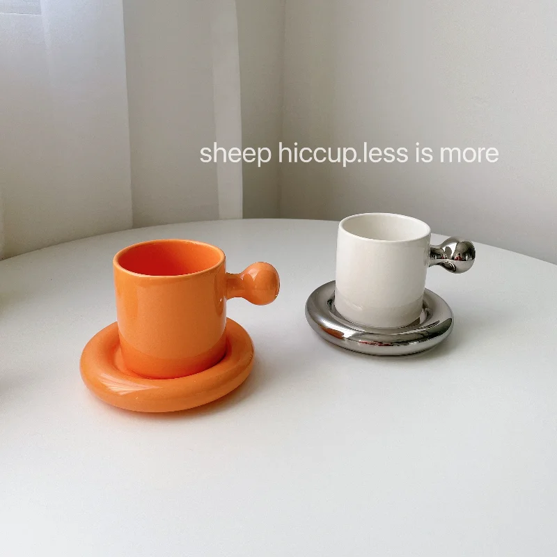 

Vintage Coffee Cup Creative Travel Ceramic Hot Drink Coffee Cup Office Breakfast Handmade Tazza Colazione Coffee Cup BG50MG