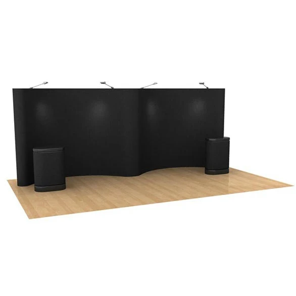 Фланелевый всплывающий стенд выставочный стенд/выставочный фон с черными