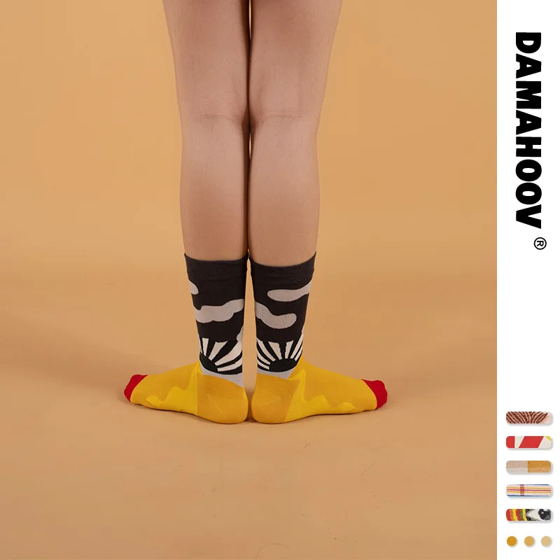

Women Man Socks Funny Cute Cartoon Creative Color Socks Cotton Couple Happy Japanese Harajuku Skateboard Sock