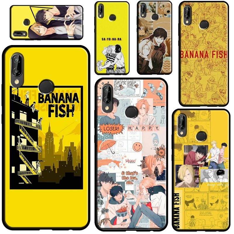

Чехол с банановыми рыбками и аниме для Huawei P30 P40 P10 P20 Lite P Smart 2021 Nova 5T, чехол для Honor 20 Pro 8X 9X 10i