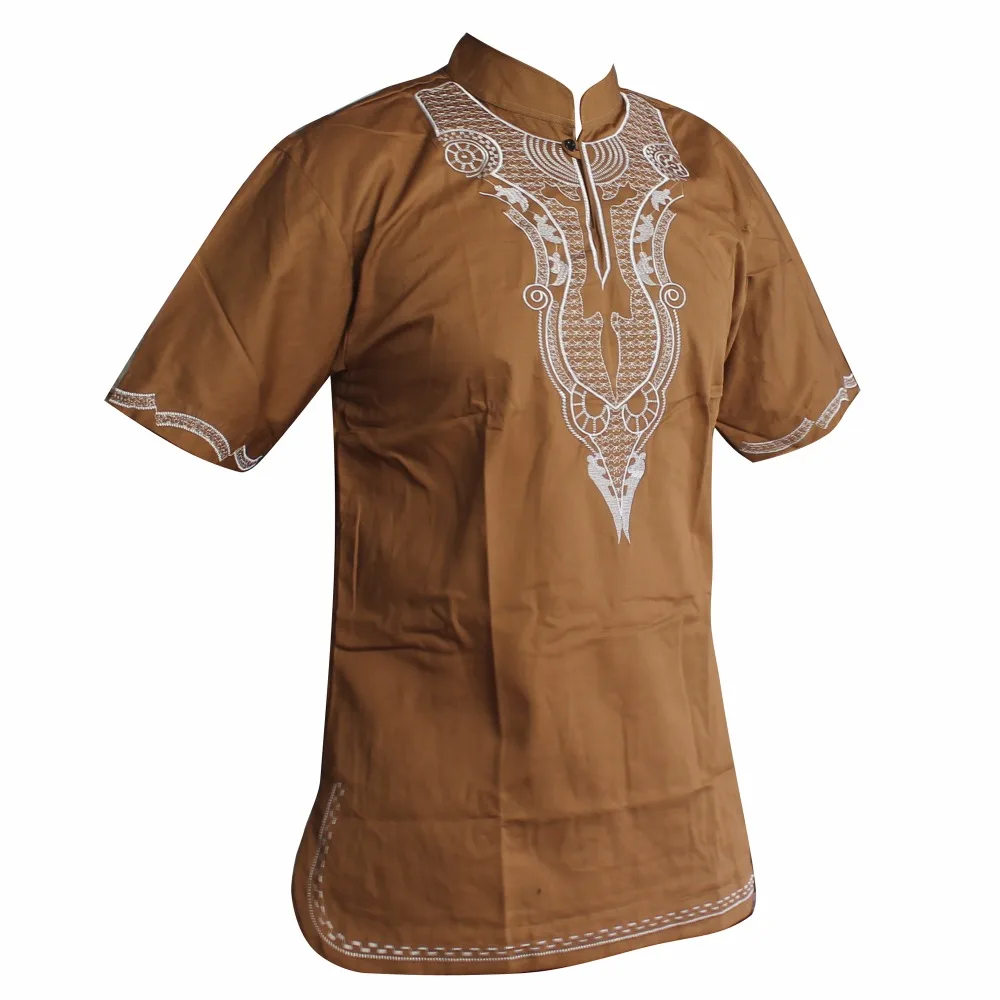 Анкара футболка Африканский мужской тонкий новейший вышитый этнический суккунт