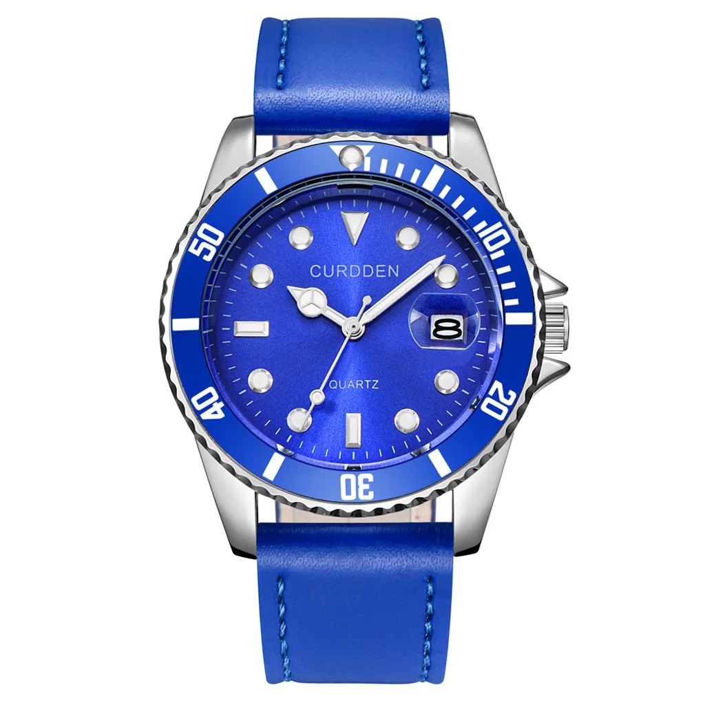 

Top Luxury Watch Men Casual Leather Wrist Watch Luminous Steel Case Life Waterproof Watches Quartz Watch Clocks Montre Homme