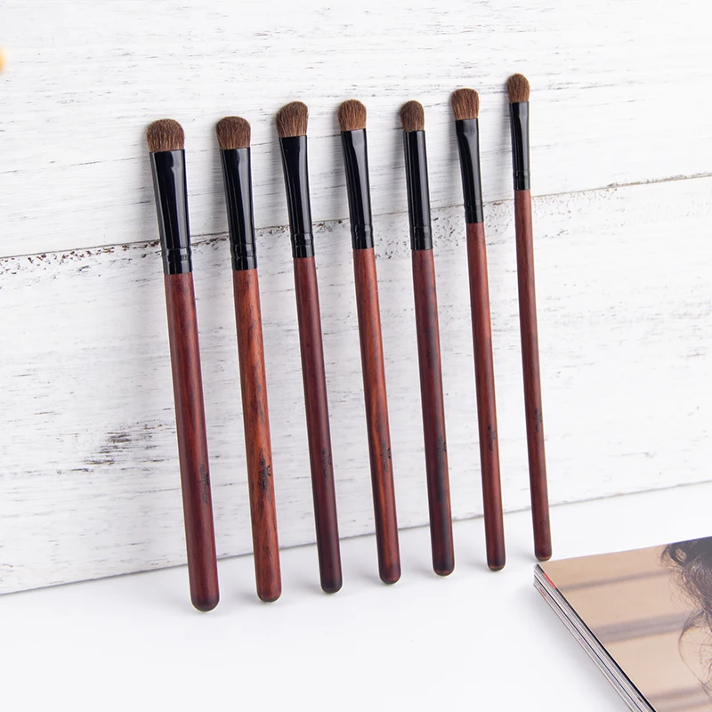 Мягкие кисти для макияжа Anmor тени век 7 шт. набор кистей синтетические конские