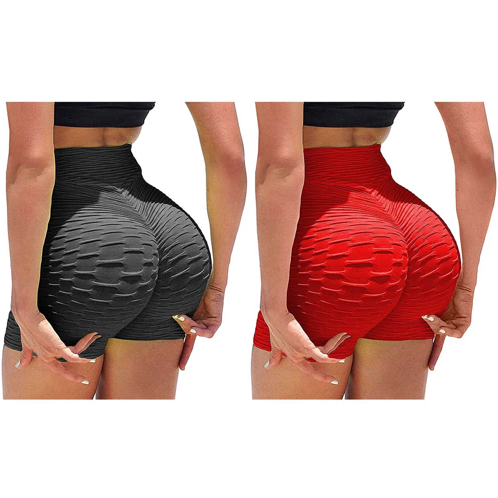 

2PC Shorts Yoga Pants Leggings For Women High Waisted Butt Lifting Shorts Women Sexy Plus Size Summer Shorts Yoga Pants штаны