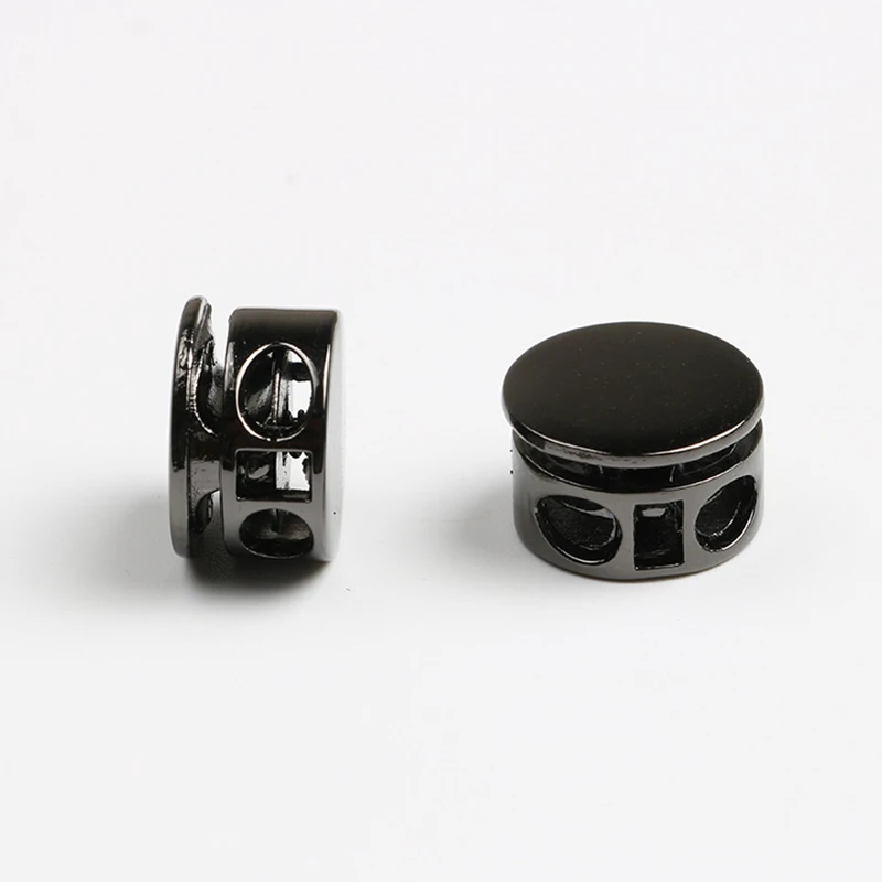 Плоский фиксатор шнура из сплава зажим для веревки с двумя отверстиями шнурка