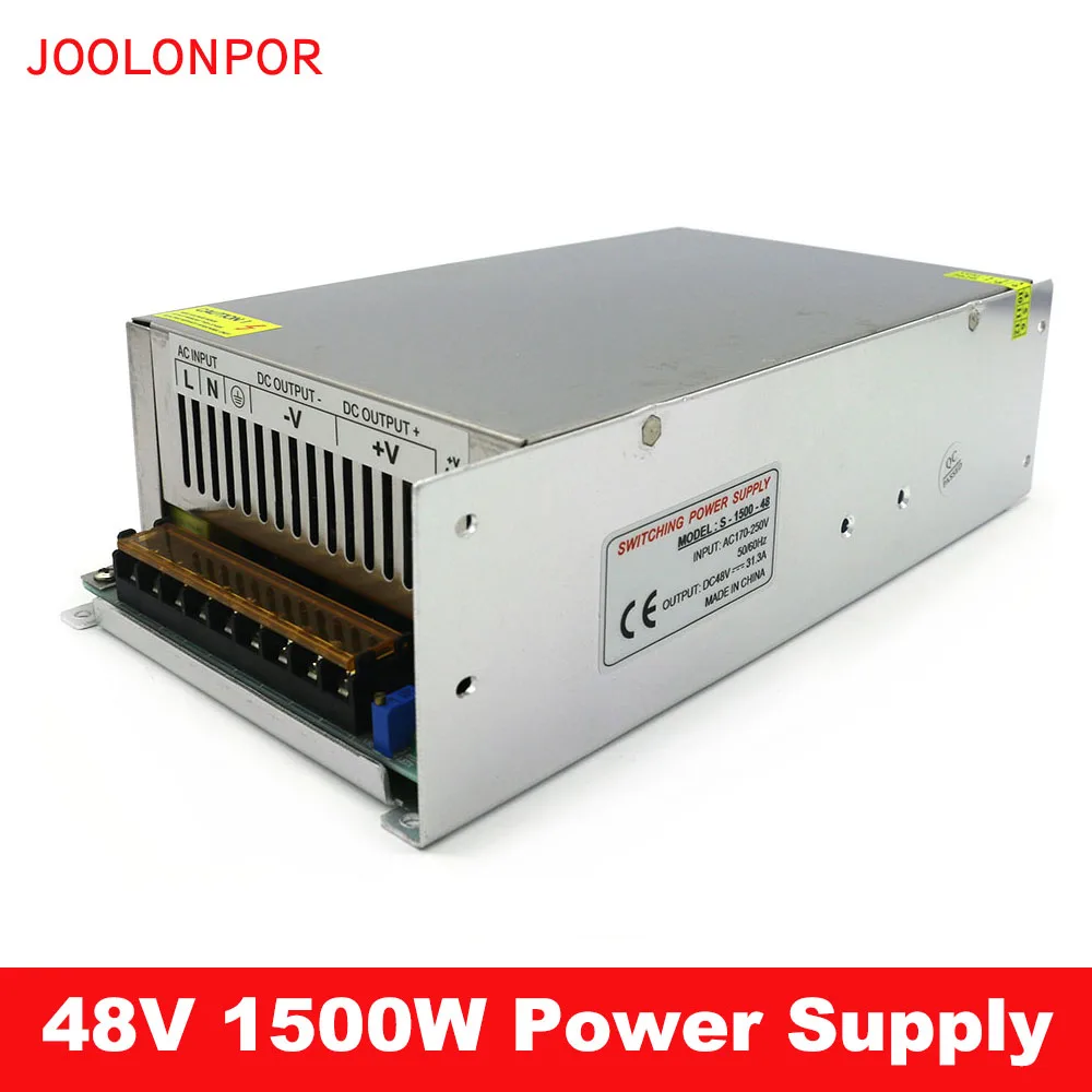 Switching Power Supply 110V / 220V to 48V 31.25A 1500W  Led Power Supply CCTV / LED Strip AC to DC Source Power Adapter