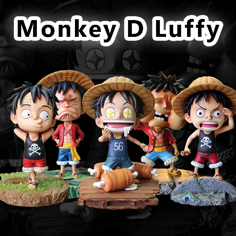

One Piece Figma Monkey D Luffy Аниме фигурки забавное опухлое лицо японская экшн-Фигурка декоративная модель игрушки для детей подарок