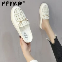 the new summer style of 2021 is web celebrity flat bottom half toggle ladys lazy thick bottom fashion sandals
