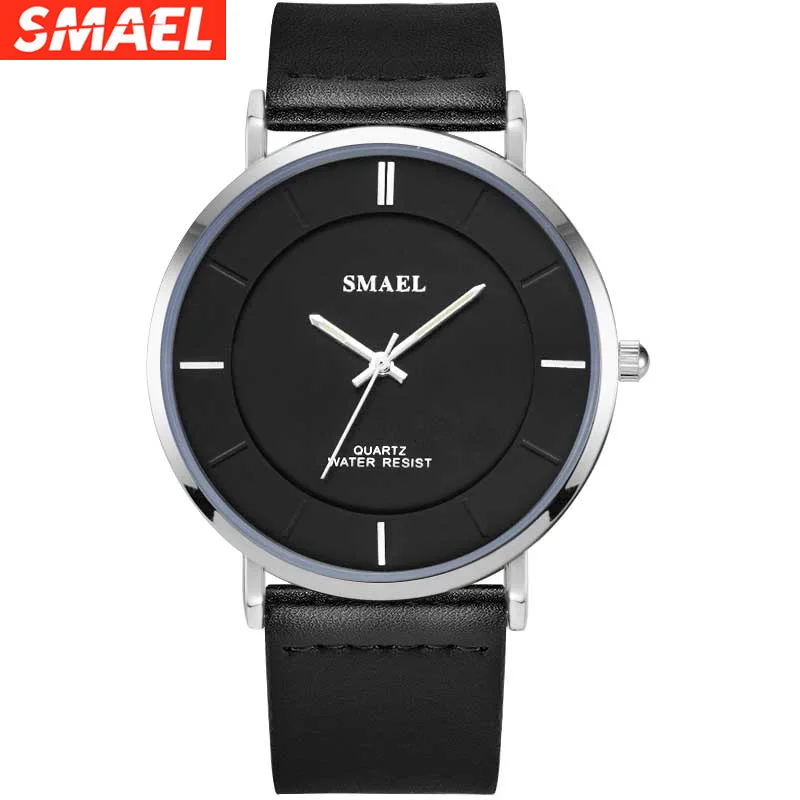 

Fashion Single Product Watch Waterproof Genuine Leather Made Korean Simple Ultra-Thin Student Men's Watch watches