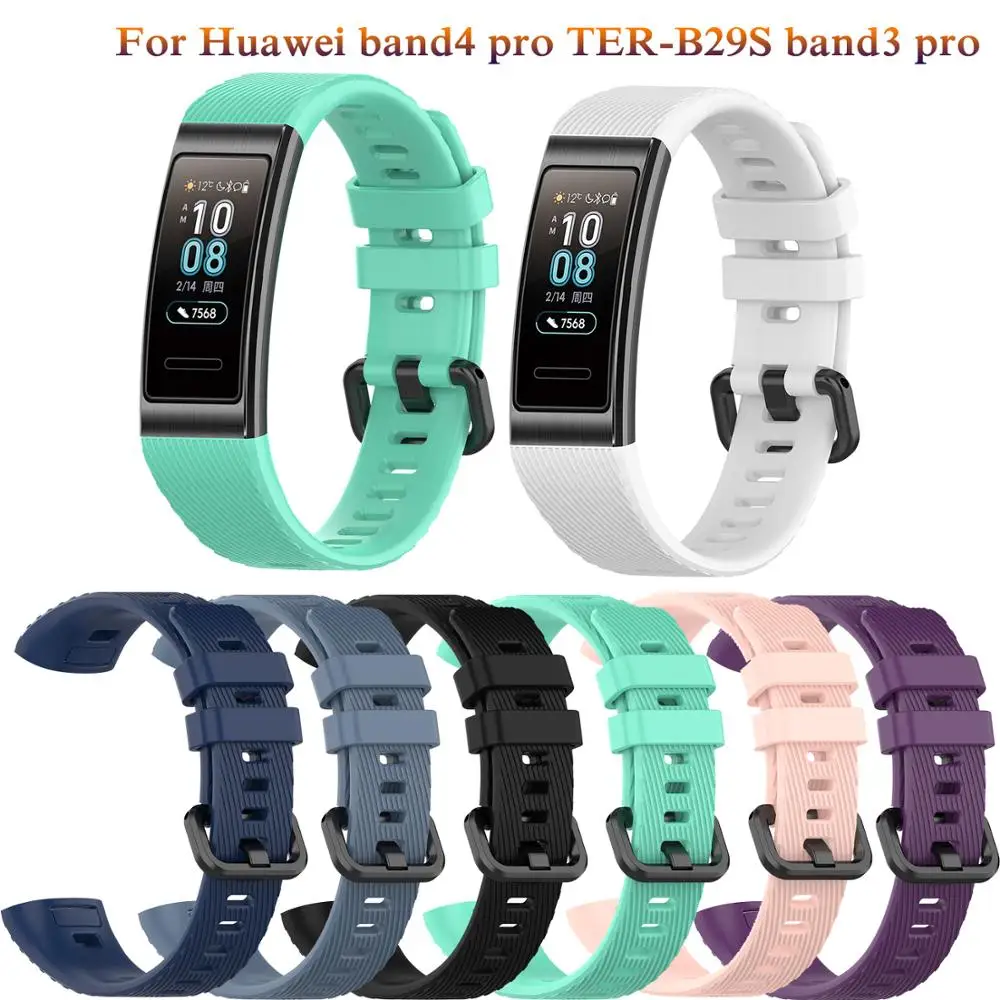 Классический ремешок 19 мм подходит для Huawei band4 pro TER B29S band3 Модный мягкий