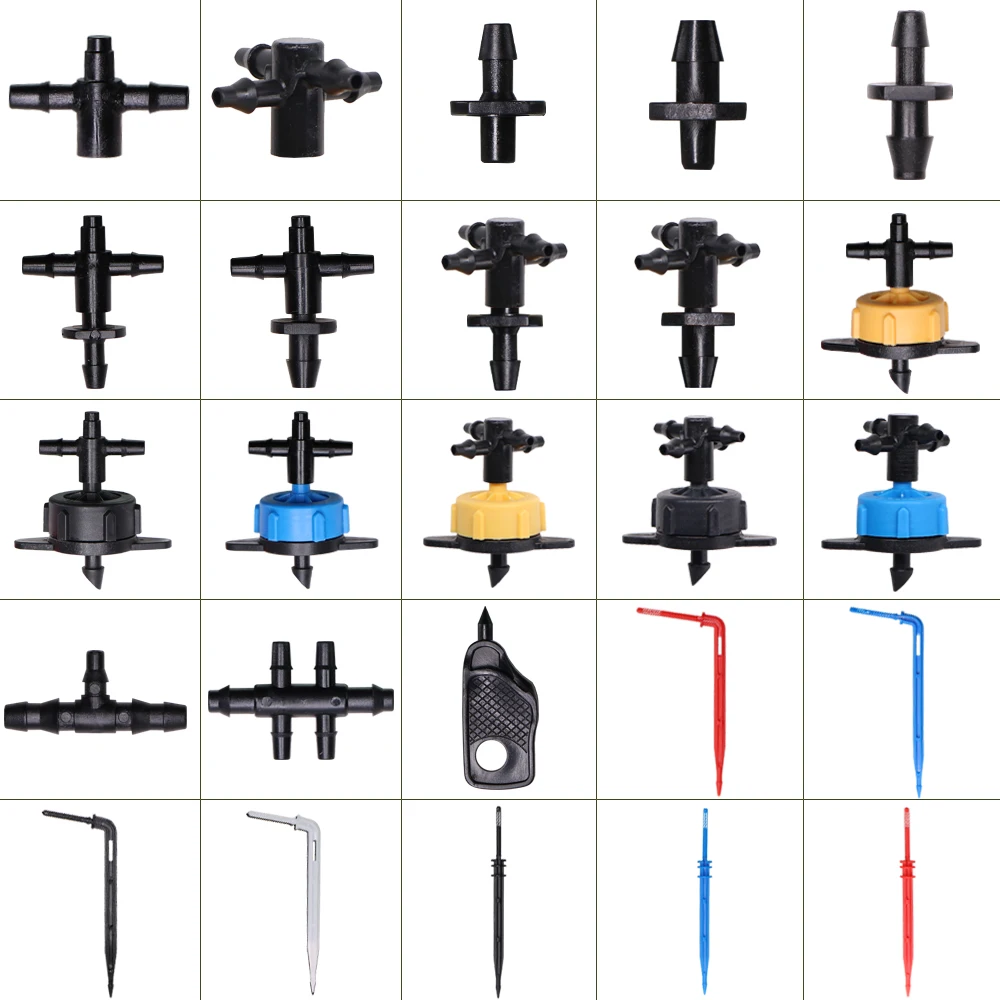 

Разбрызгиватель для капельного орошения 1/8 дюйма, 4-ходовой соединитель для водопроводной трубы, от 4/7 мм до 3/5 мм, изгиб шланга, стрелка, излучатель, капельница, фитинг для полива сада
