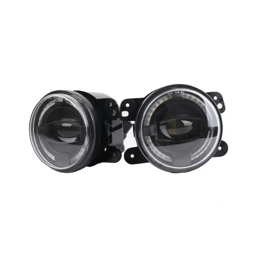 

4inch 2Pcs Excellent 4inch LED Front Driving Fog Lamps with White Halo Anti-collision Bumper Fog Lights Modified