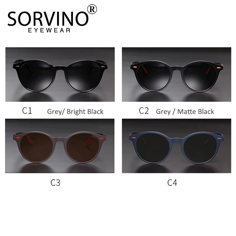 Мужские и женские Овальные Солнцезащитные очки SORVINO Ретро стиль поляризационные